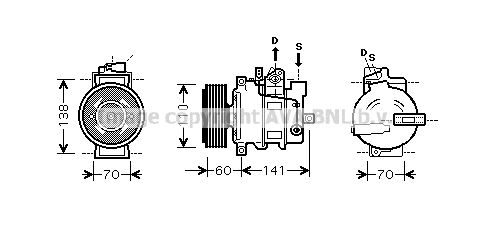 AIK271 AVA QUALITY COOLING Компрессор, кондиционер