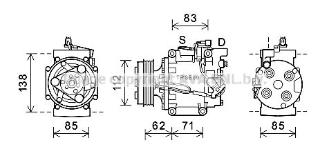 HDK302 AVA QUALITY COOLING Компрессор, кондиционер