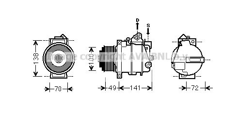 MSK560 AVA QUALITY COOLING Компрессор, кондиционер