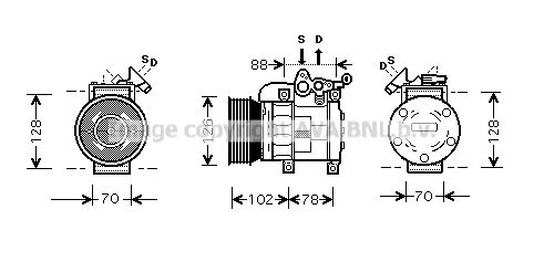 AUK169 PRASCO Компрессор, кондиционер