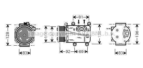 FDK171 AVA QUALITY COOLING Компрессор, кондиционер