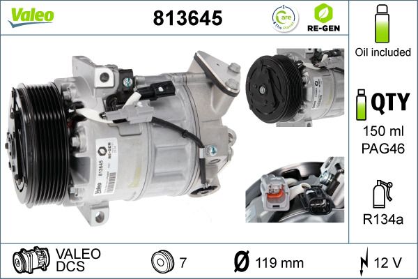 813645 VALEO Компрессор, кондиционер