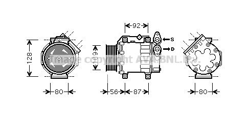 VOAK188 AVA QUALITY COOLING Компрессор, кондиционер