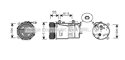 AIK001 AVA QUALITY COOLING Компрессор, кондиционер