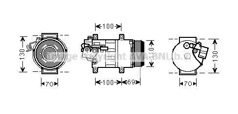 MSAK576 AVA QUALITY COOLING Компрессор, кондиционер