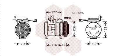 2800K077 VAN WEZEL Компрессор, кондиционер