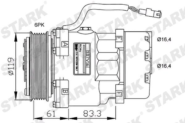 SKKM0340110 Stark Компрессор, кондиционер