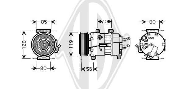 DCK1181 DIEDERICHS Компрессор, кондиционер