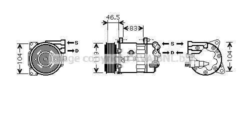 PEK326 AVA QUALITY COOLING Компрессор, кондиционер