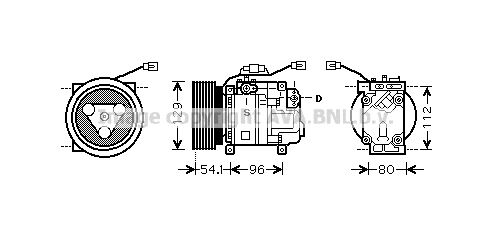 MZK233 AVA QUALITY COOLING Компрессор, кондиционер