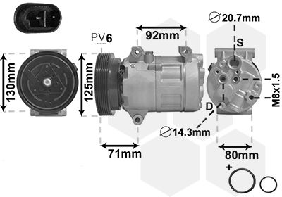 4300K441 VAN WEZEL Компрессор, кондиционер