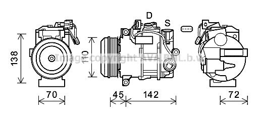 MSK682 AVA QUALITY COOLING Компрессор, кондиционер