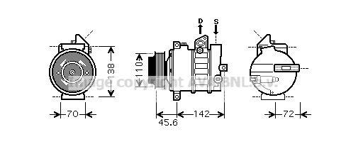 MSK438 PRASCO Компрессор, кондиционер