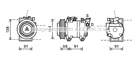 DNK344 AVA QUALITY COOLING Компрессор, кондиционер