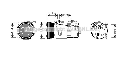 VNK280 PRASCO Компрессор, кондиционер