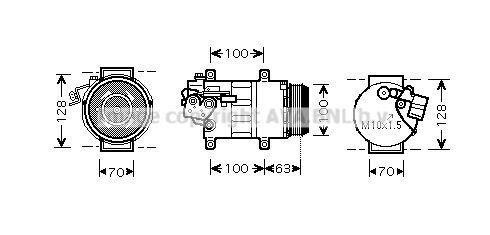 MSAK404 AVA QUALITY COOLING Компрессор, кондиционер