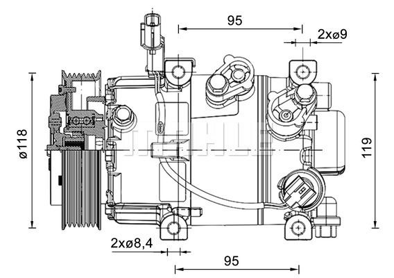 ACP1463000P MAHLE Компрессор, кондиционер