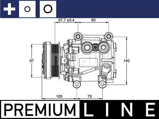 ACP1113000P MAHLE Компрессор, кондиционер