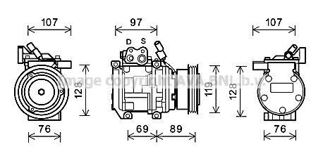 KAK177 AVA QUALITY COOLING Компрессор, кондиционер