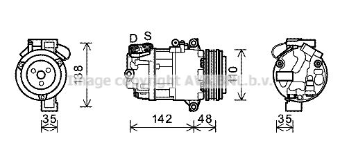 BWAK390 AVA QUALITY COOLING Компрессор, кондиционер