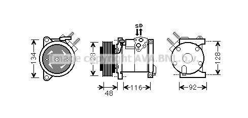 CRAK102 AVA QUALITY COOLING Компрессор, кондиционер