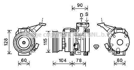 TOK633 AVA QUALITY COOLING Компрессор, кондиционер