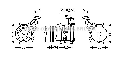 TOK635 AVA QUALITY COOLING Компрессор, кондиционер