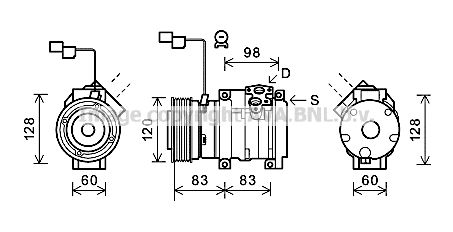 MTK229 AVA QUALITY COOLING Компрессор, кондиционер