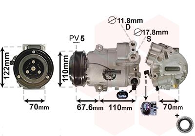 3700K606 VAN WEZEL Компрессор, кондиционер