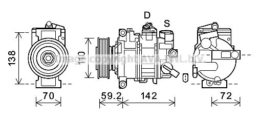 AIK399 PRASCO Компрессор, кондиционер