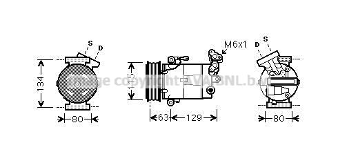 RTAK384 AVA QUALITY COOLING Компрессор, кондиционер