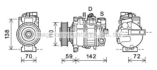 AIAK396 AVA QUALITY COOLING Компрессор, кондиционер