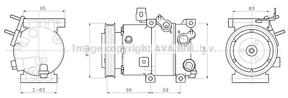 HYAK606 AVA QUALITY COOLING Компрессор, кондиционер