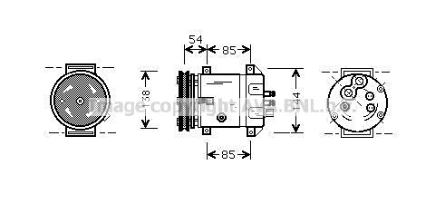 DWAK020 AVA QUALITY COOLING Компрессор, кондиционер