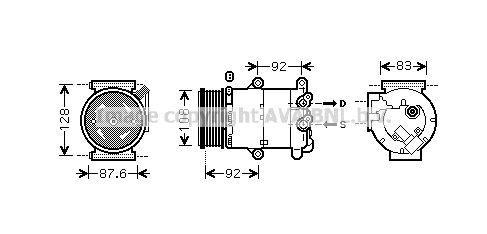 VOK184 AVA QUALITY COOLING Компрессор, кондиционер