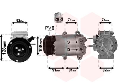 1800K498 VAN WEZEL Компрессор, кондиционер