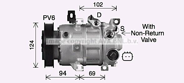 KAK326 AVA QUALITY COOLING Компрессор, кондиционер