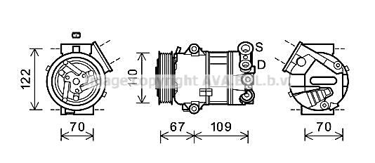 FTAK408 AVA QUALITY COOLING Компрессор, кондиционер