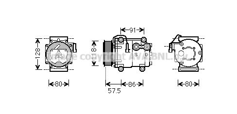 FDAK451 AVA QUALITY COOLING Компрессор, кондиционер