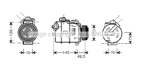 BWAK332 AVA QUALITY COOLING Компрессор, кондиционер