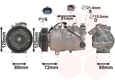 4300K628 VAN WEZEL Компрессор, кондиционер