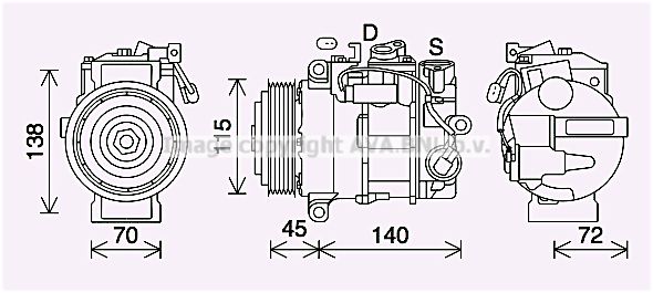 MSK710 PRASCO Компрессор, кондиционер