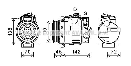 MSK614 PRASCO Компрессор, кондиционер