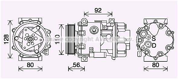 PEK415 AVA QUALITY COOLING Компрессор, кондиционер