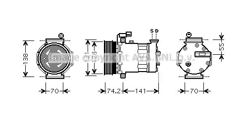 AUK171 PRASCO Компрессор, кондиционер