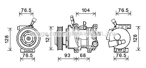 KAK242 AVA QUALITY COOLING Компрессор, кондиционер