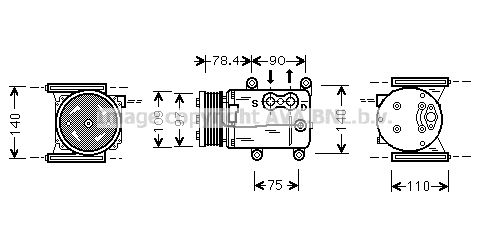 JRAK026 AVA QUALITY COOLING Компрессор, кондиционер