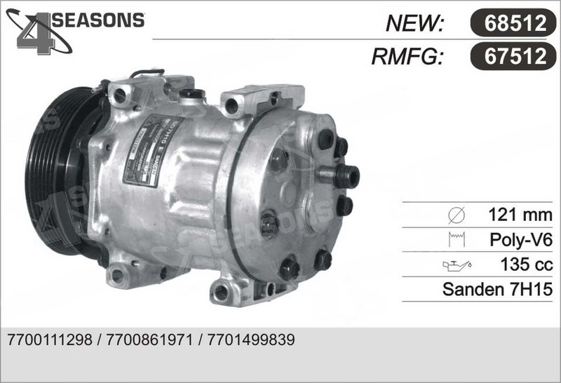 67512 AHE Компрессор, кондиционер