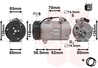 1800K394 VAN WEZEL Компрессор, кондиционер