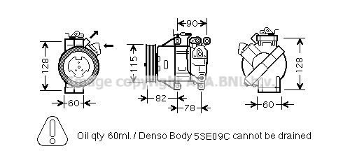 TOAK479 AVA QUALITY COOLING Компрессор, кондиционер